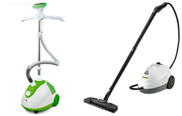  Пара (вляво) и почистващ препарат за пара (вдясно)