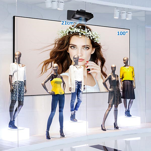  Проектор на разстояние 21 см.